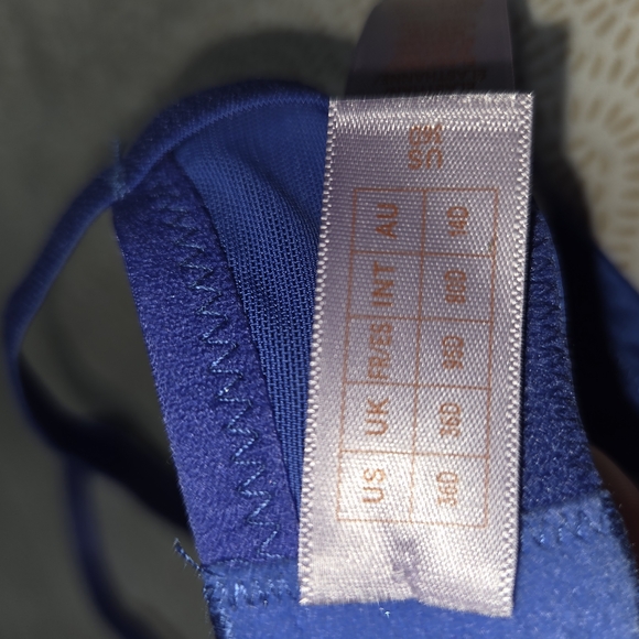 NWT Savage X Fenty Blue and White Lingerie Bra Size 36D, Panties M - Picture 6 of 9